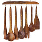 Natural Geo Handcarved Decorative Wooden Kitchen Spoon Set