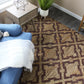 Natural Geo Spontaneous Jute Handwoven Geometric Natural/Brown Area Rug