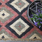 Natural Geo Spontaneous Jute Handwoven Black/Maroon/Green Geometric Area Rug