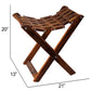 Natural Geo Rosewood Decorative Folding Stool