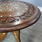 Natural Geo Handcarved Round Rosewood Decorative Accent Table