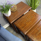 Natural Geo Decorative Rosewood Set of 4 Nesting Tables - Rectangular