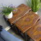 Natural Geo Decorative Rosewood Set of 4 Nesting Tables - Handcarved