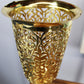 Natural Geo Brass & Black Marble 14" Candle Lantern Vase
