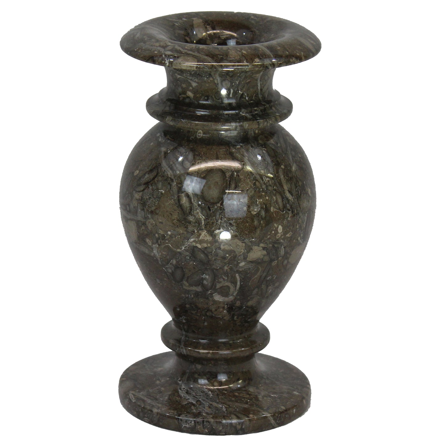 Natural Geo Decorative Marble Gray 8" Table Vase