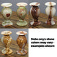 Natural Geo Multicolored Decorative Handcrafted 6" Onyx Vase (Set of 2)
