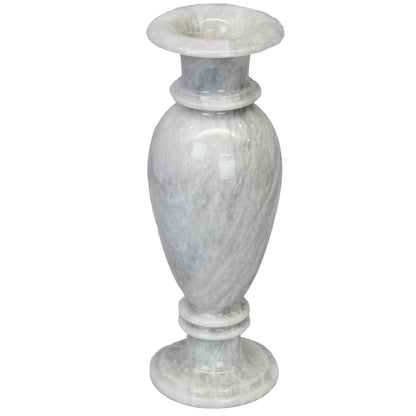 Natural Geo Decorative Marble White 12" Table Vase