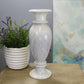 Natural Geo Decorative Marble White 12" Table Vase